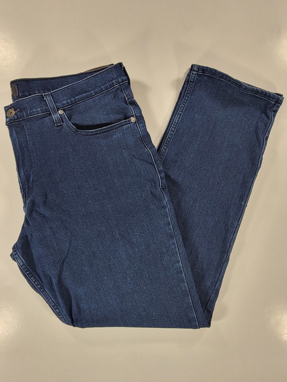 Paige Federal Jeans Mens 38x32 Blue Slim Straight Stretch Denim Dark Wash